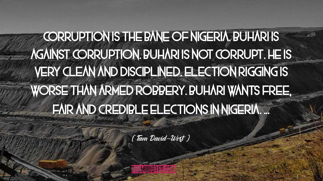 Tam David-West Quotes: Corruption is the bane of