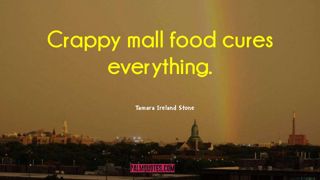 Tamara Ireland Stone Quotes: Crappy mall food cures everything.