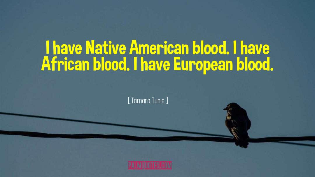 Tamara Tunie Quotes: I have Native American blood.