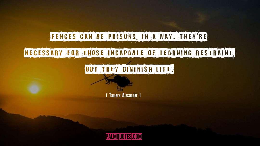 Tamera Alexander Quotes: Fences can be prisons, in