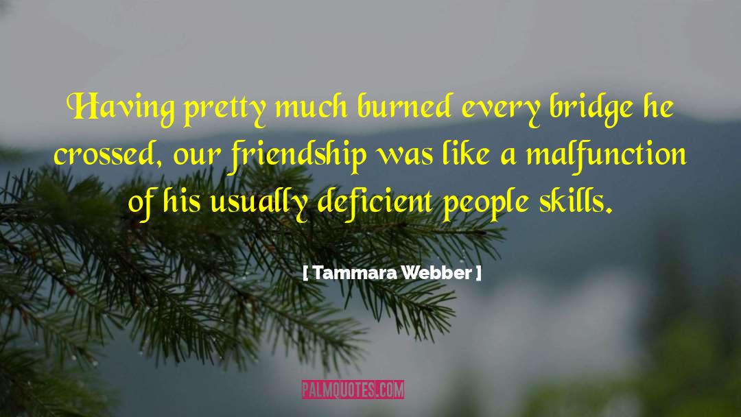Tammara Webber Quotes: Having pretty much burned every