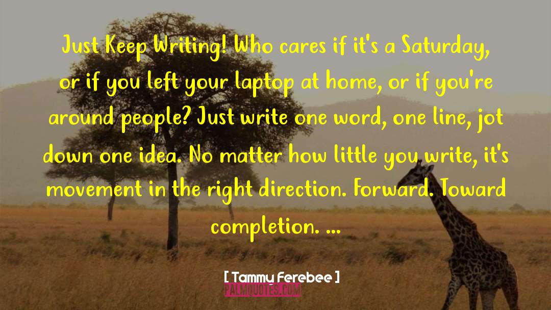 Tammy Ferebee Quotes: Just Keep Writing! Who cares