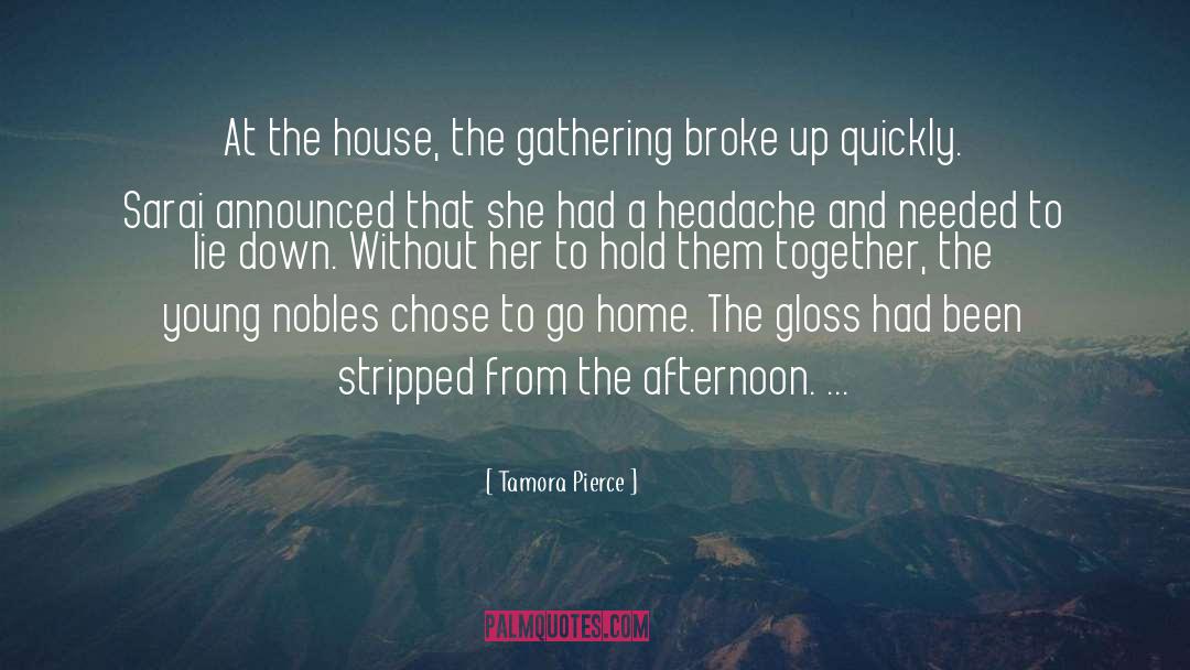 Tamora Pierce Quotes: At the house, the gathering