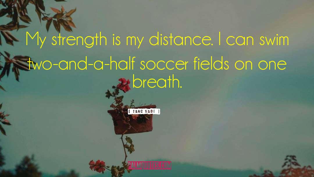 Tanc Sade Quotes: My strength is my distance.