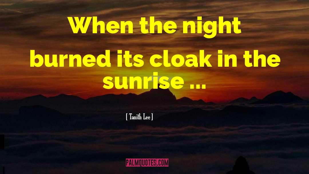 Tanith Lee Quotes: When the night burned its