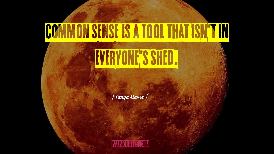 Tanya Masse Quotes: Common sense is a tool