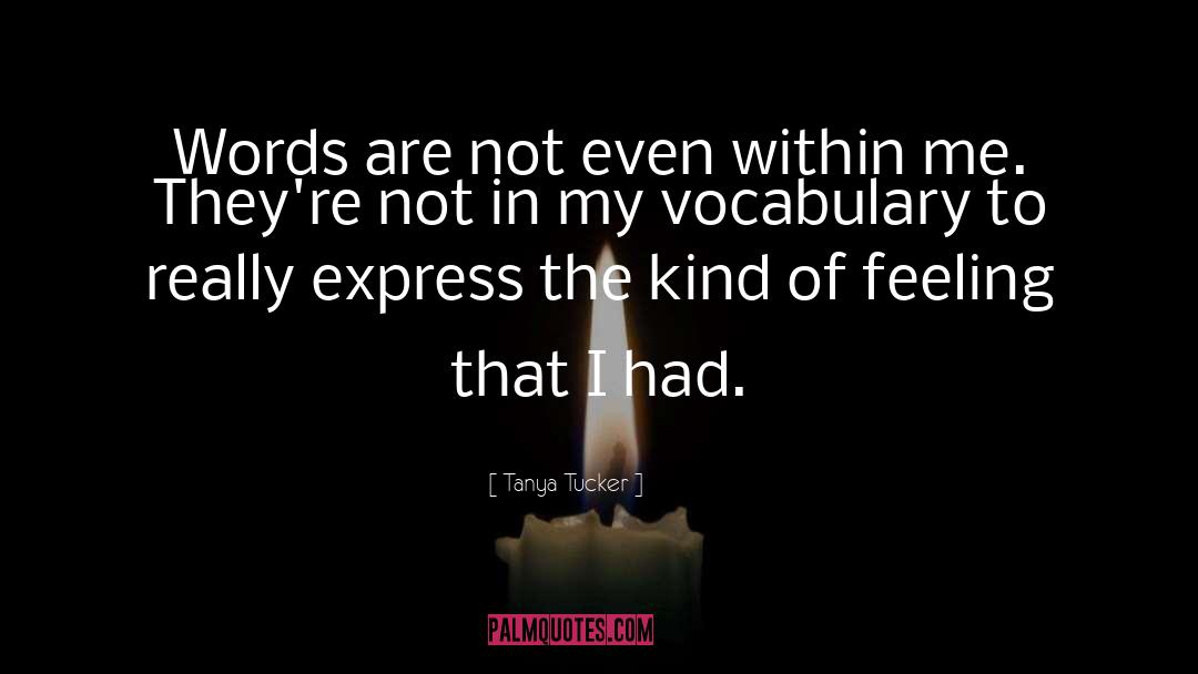 Tanya Tucker Quotes: Words are not even within