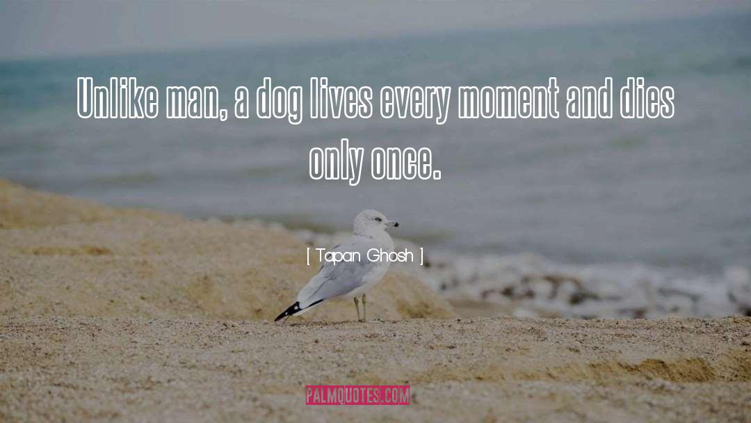 Tapan Ghosh Quotes: Unlike man, a dog lives