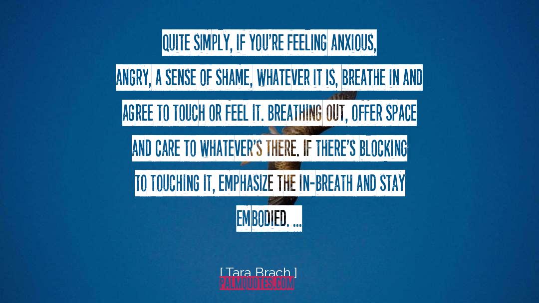 Tara Brach Quotes: Quite simply, if you're feeling