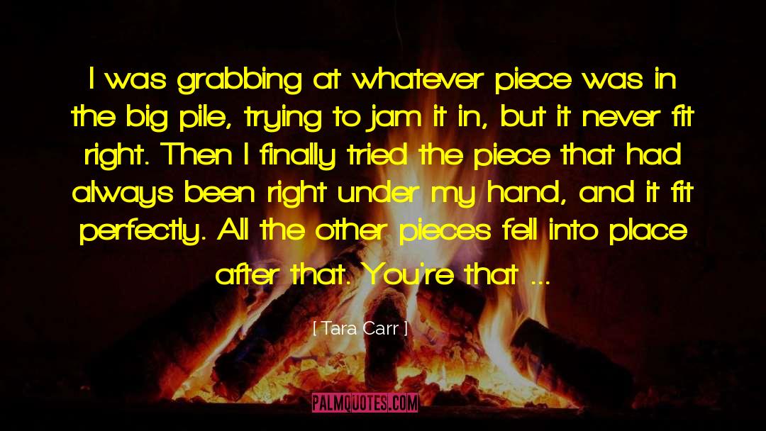 Tara Carr Quotes: I was grabbing at whatever