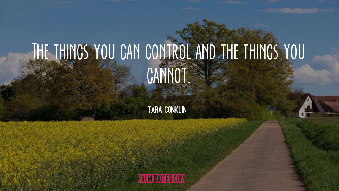 Tara Conklin Quotes: The things you can control