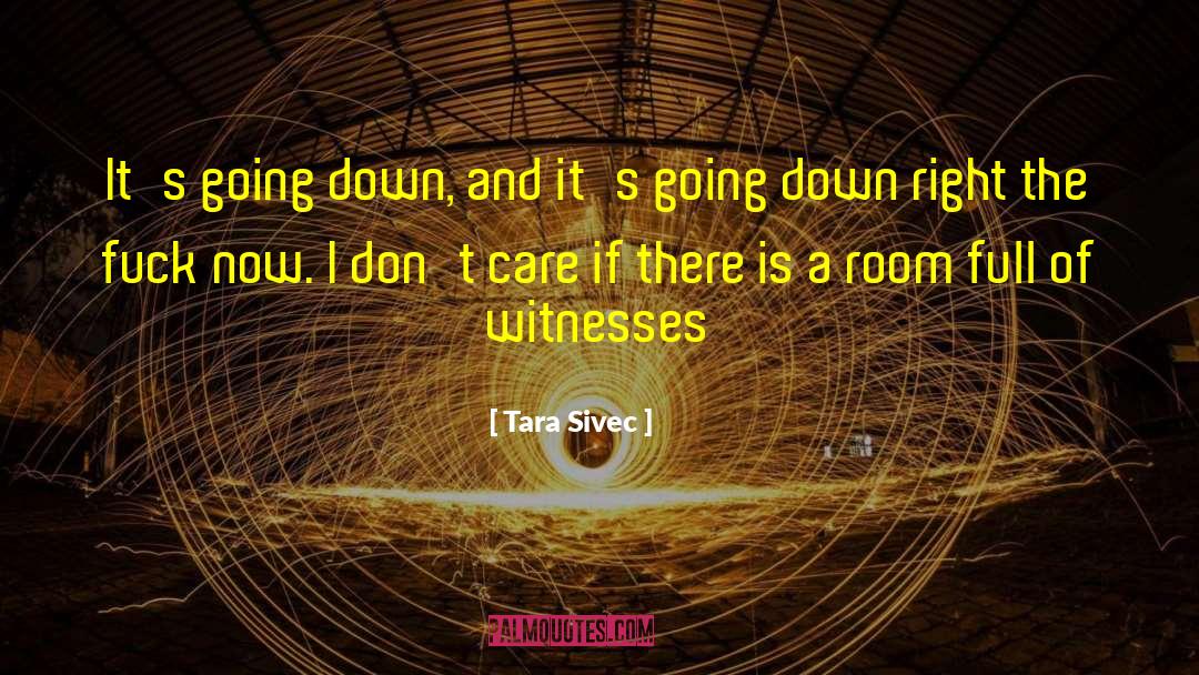 Tara Sivec Quotes: It's going down, and it's