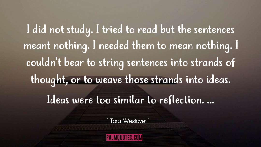 Tara Westover Quotes: I did not study. I