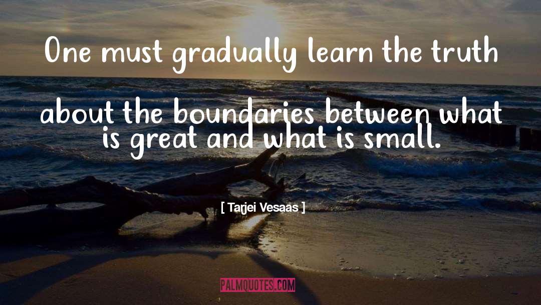 Tarjei Vesaas Quotes: One must gradually learn the