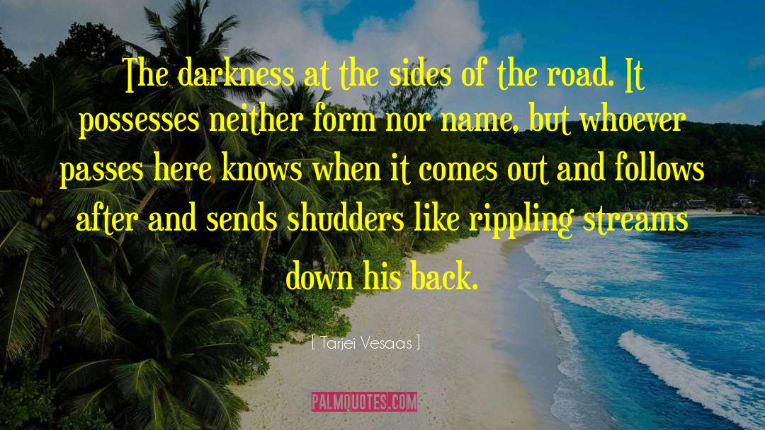 Tarjei Vesaas Quotes: The darkness at the sides