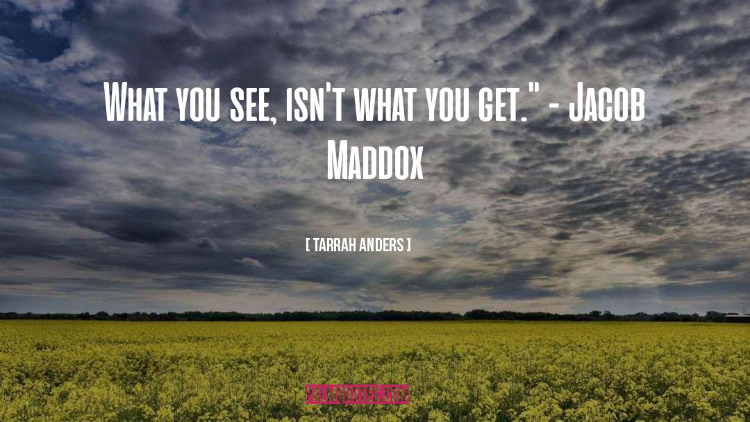 Tarrah Anders Quotes: What you see, isn't what