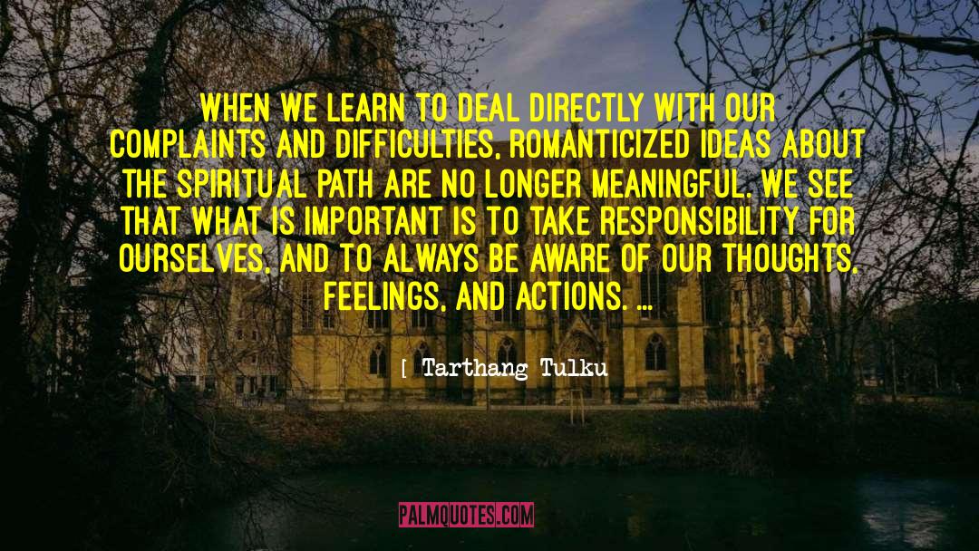 Tarthang Tulku Quotes: When we learn to deal