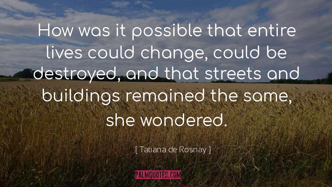 Tatiana De Rosnay Quotes: How was it possible that