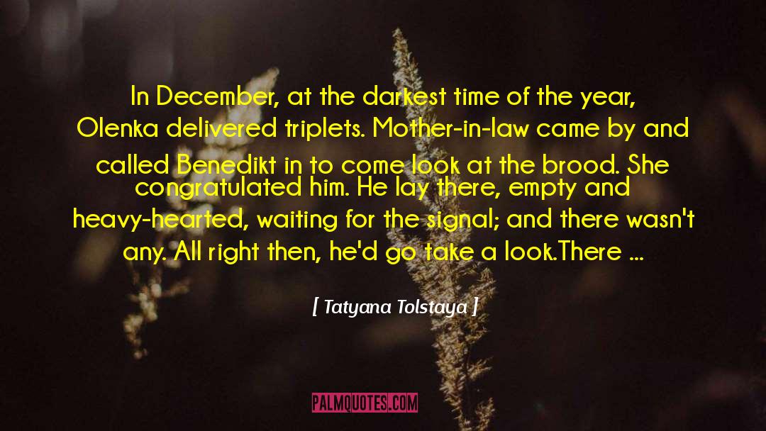 Tatyana Tolstaya Quotes: In December, at the darkest