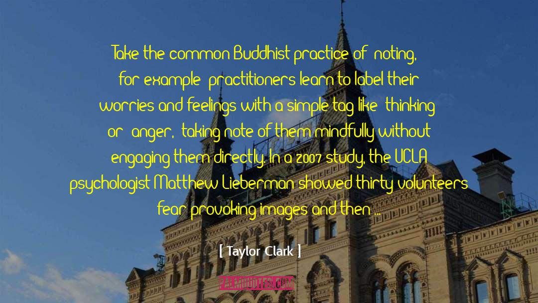 Taylor Clark Quotes: Take the common Buddhist practice