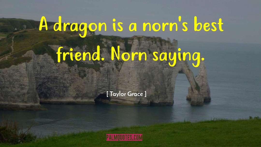 Taylor Grace Quotes: A dragon is a norn's