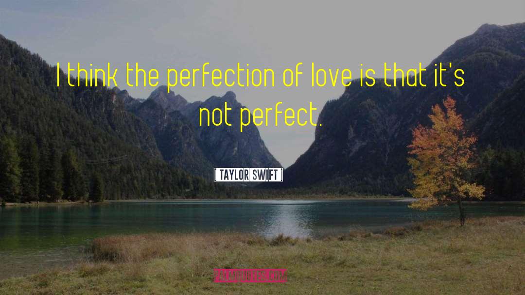 Taylor Swift Quotes: I think the perfection of