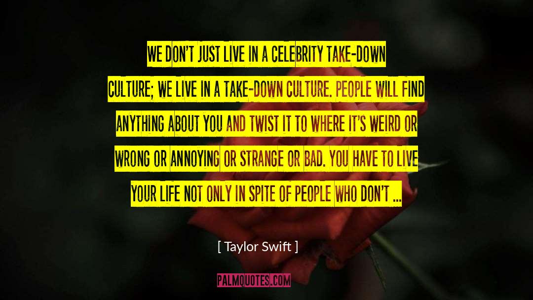 Taylor Swift Quotes: We don't just live in