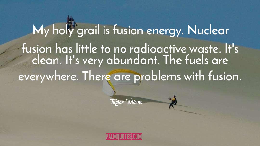 Taylor Wilson Quotes: My holy grail is fusion