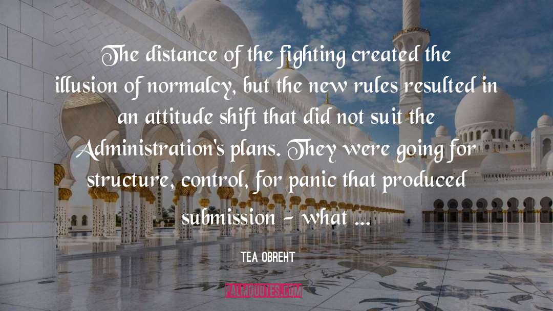 Tea Obreht Quotes: The distance of the fighting