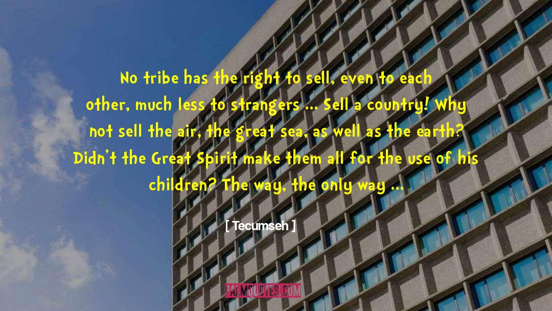 Tecumseh Quotes: No tribe has the right