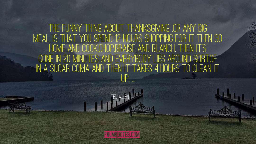Ted Allen Quotes: The funny thing about Thanksgiving