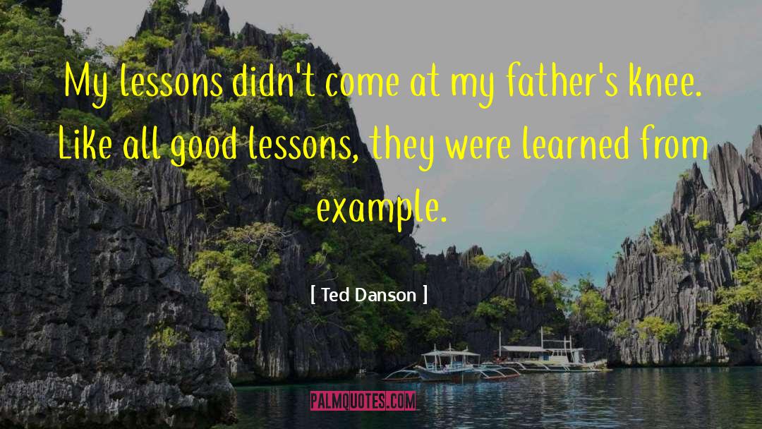 Ted Danson Quotes: My lessons didn't come at