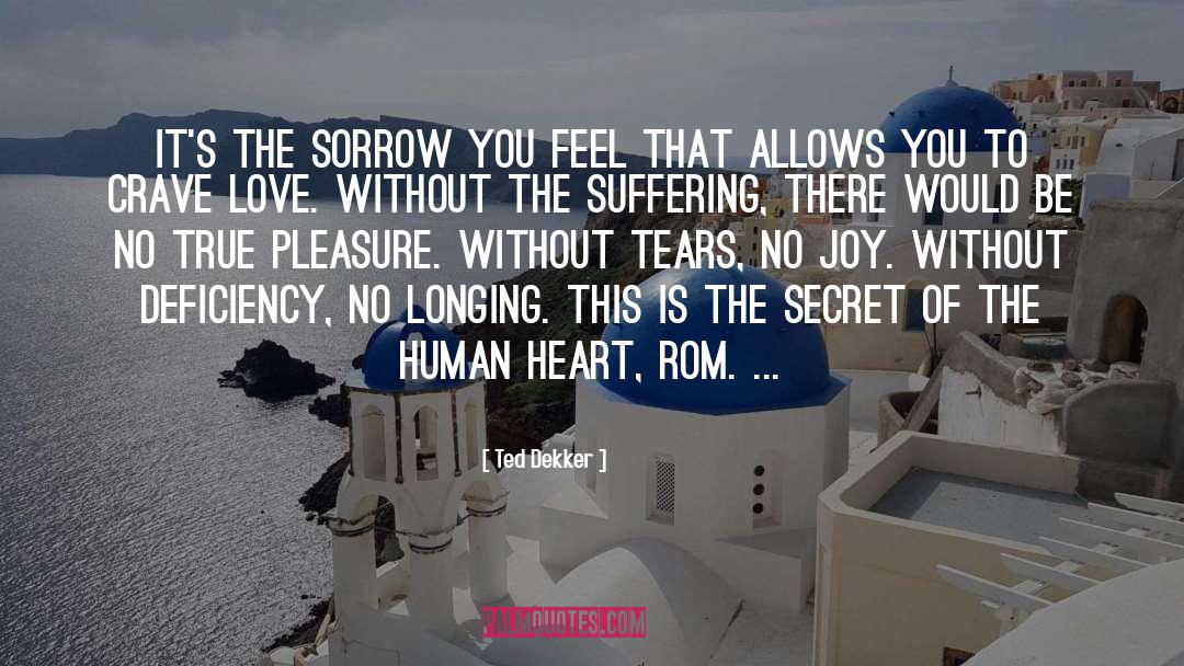 Ted Dekker Quotes: It's the sorrow you feel