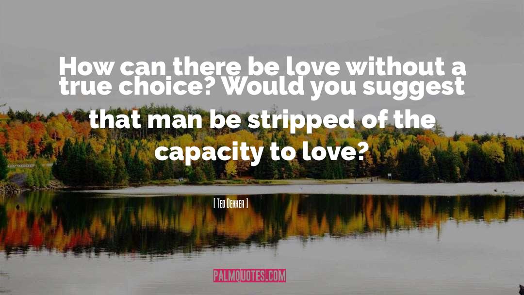Ted Dekker Quotes: How can there be love