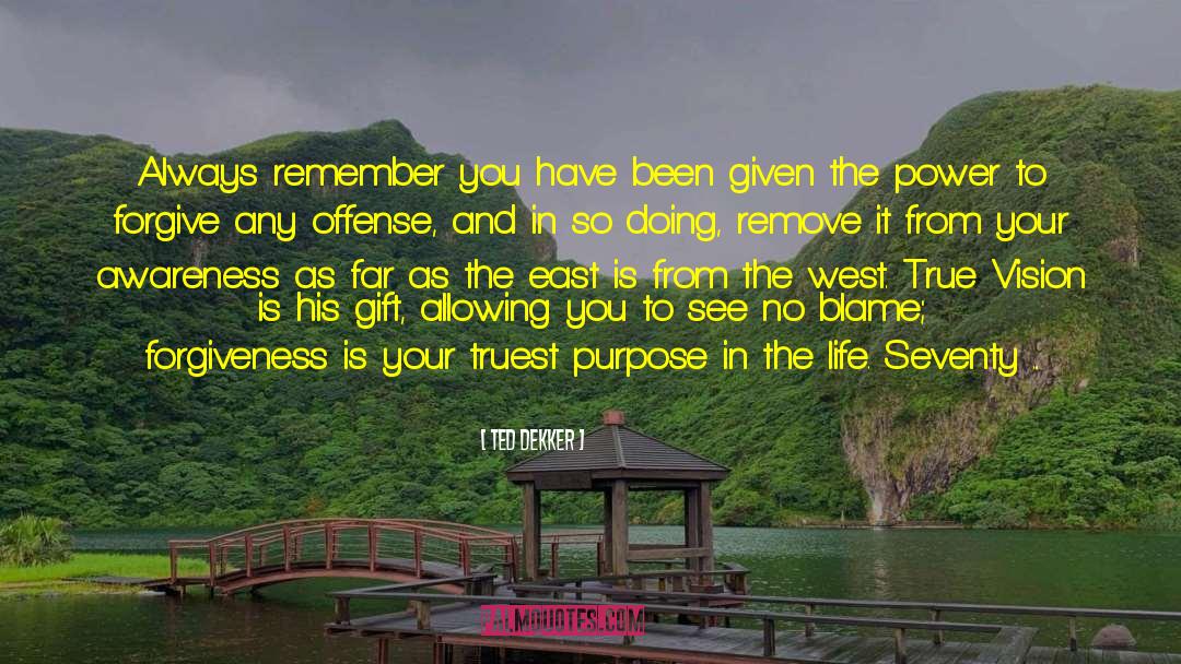 Ted Dekker Quotes: Always remember you have been