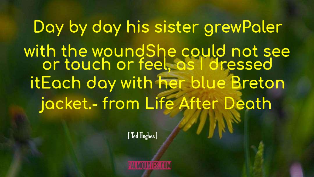 Ted Hughes Quotes: Day by day his sister