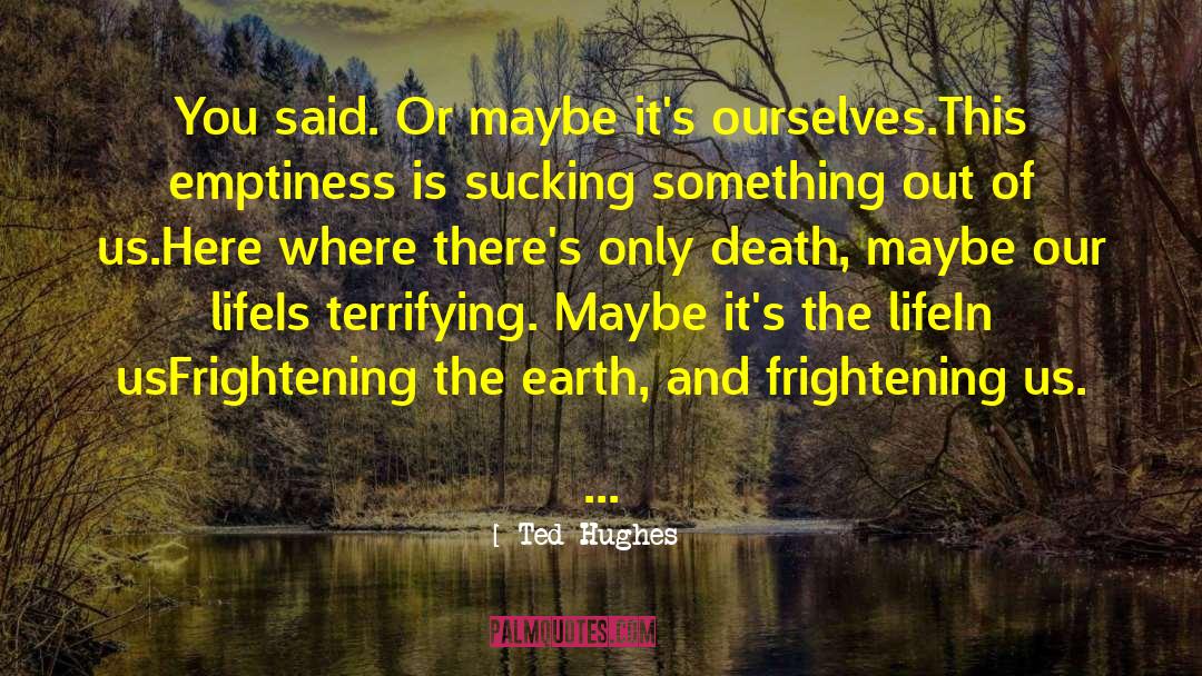 Ted Hughes Quotes: You said. Or maybe it's