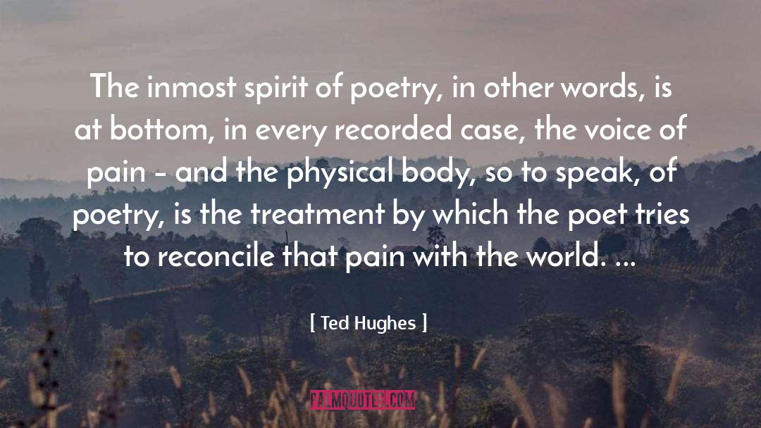 Ted Hughes Quotes: The inmost spirit of poetry,