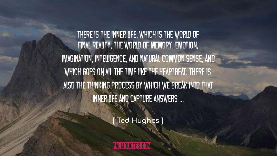 Ted Hughes Quotes: There is the inner life,
