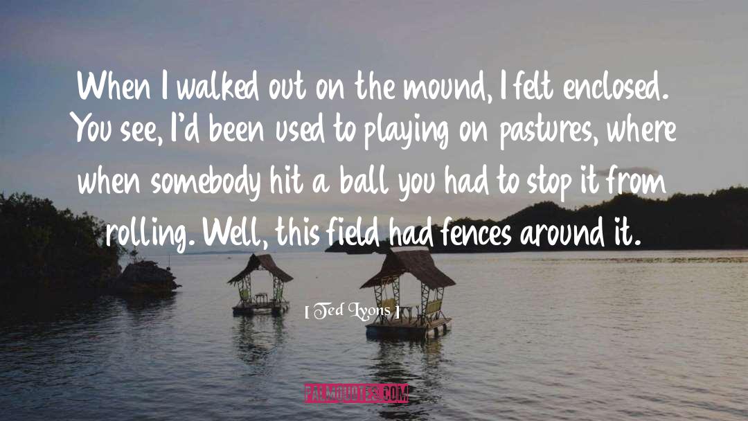 Ted Lyons Quotes: When I walked out on