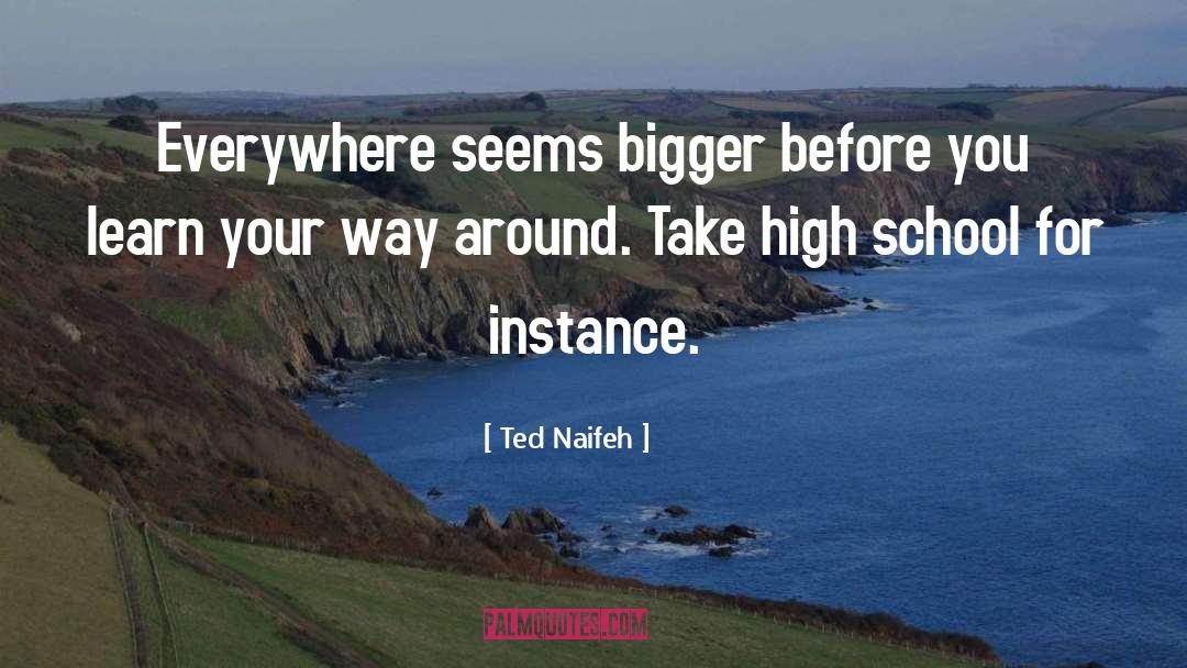 Ted Naifeh Quotes: Everywhere seems bigger before you