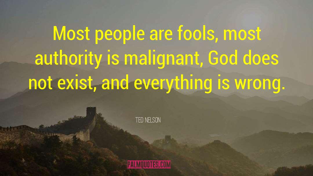 Ted Nelson Quotes: Most people are fools, most