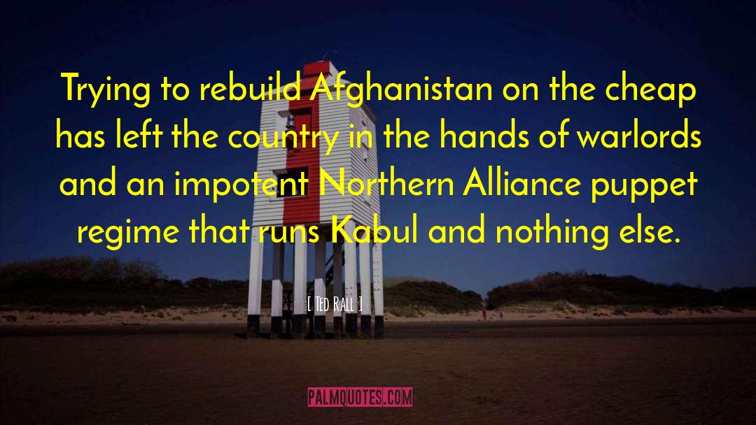 Ted Rall Quotes: Trying to rebuild Afghanistan on