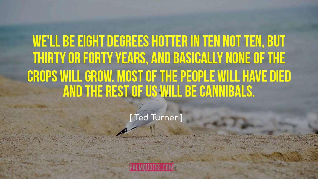 Ted Turner Quotes: We'll be eight degrees hotter