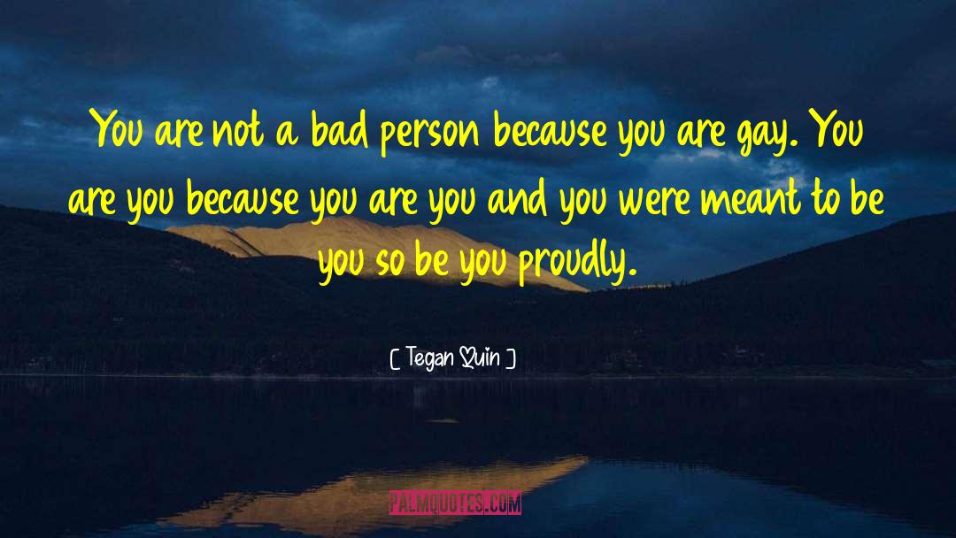 Tegan Quin Quotes: You are not a bad