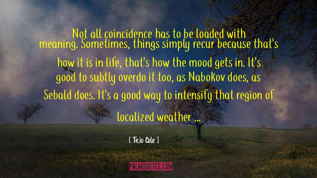 Teju Cole Quotes: Not all coincidence has to