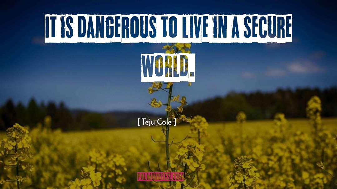 Teju Cole Quotes: It is dangerous to live