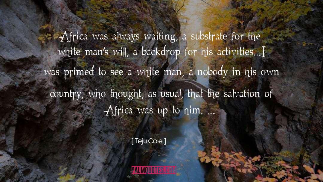 Teju Cole Quotes: Africa was always waiting, a