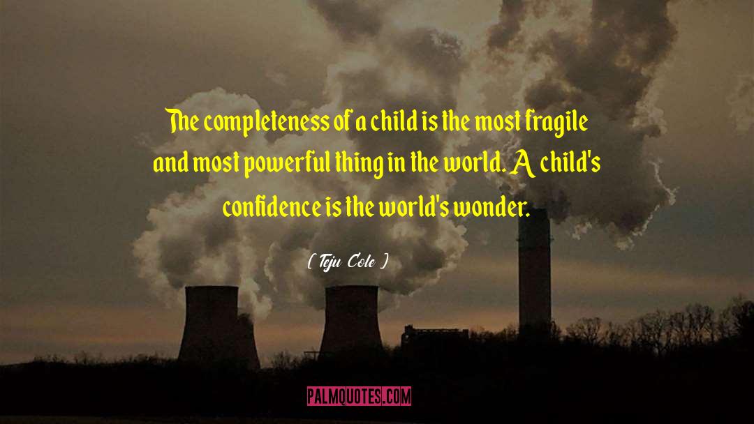 Teju Cole Quotes: The completeness of a child