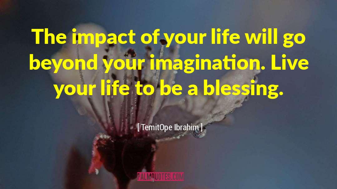 TemitOpe Ibrahim Quotes: The impact of your life